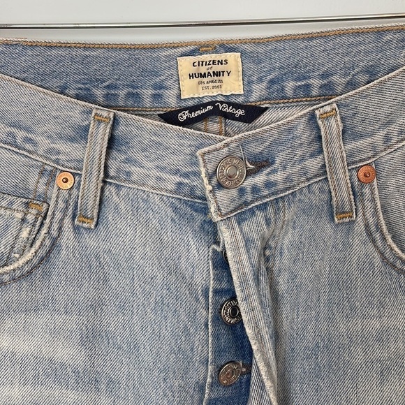 Citizens of Humanity Liya High Rise Classic Fit Crop Light Wash Size 25 - Picture 2 of 10